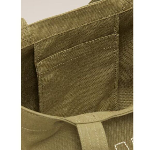 NWT Anna Sui x Old Navy Logo Tote Bag, Avocado Oil (Green) - Picture 5 of 5